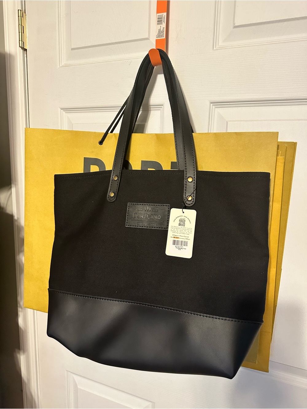 Portland Leather Black Big Big tote